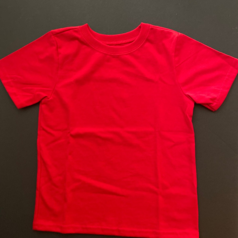 Girls Red Short Sleeve Tee